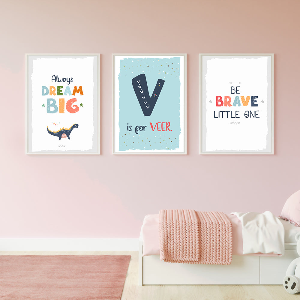 Doodle's Wall Frames - Dino Friend (Set Of 3) Style 1