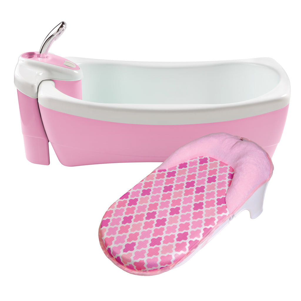 Summer Infant Lil Luxuries Refresh Bath Tub Pink Birth+ to 12M