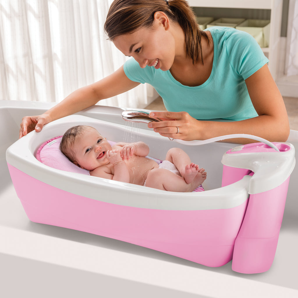 Summer Infant Lil Luxuries Refresh Bath Tub Pink Birth+ to 12M