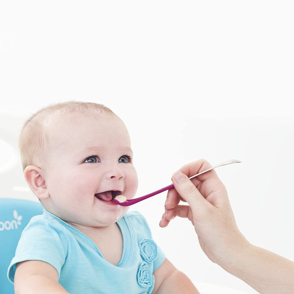 Boon Swap Baby Utensils - Feeding Sppon, Purple & Red