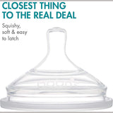 Boon Silicone Bottle Nipple 3pk Fast Flow - Transparent