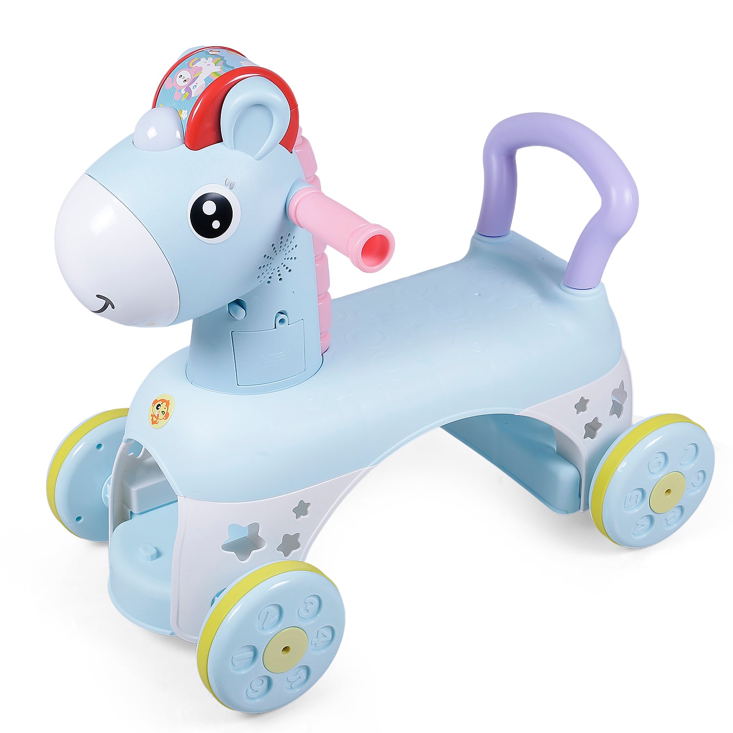 Baby Moo Pony Fun Musical Ride-On Walker - Blue