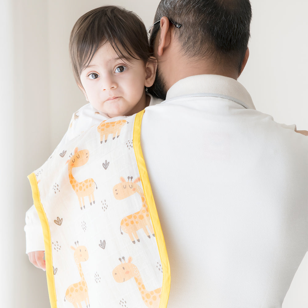 BABY GIRAFFE, MAGICAL RAINBOWS MUSLINS (Set of 6)