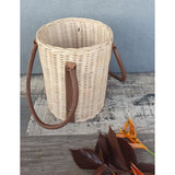 Cinnamon Cylindrical Cane Basket