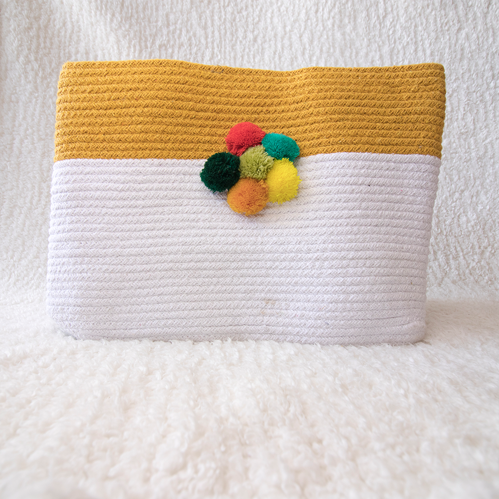 DREAMY YELLOW - PERSONALISED COTTON ROPE BASKETS