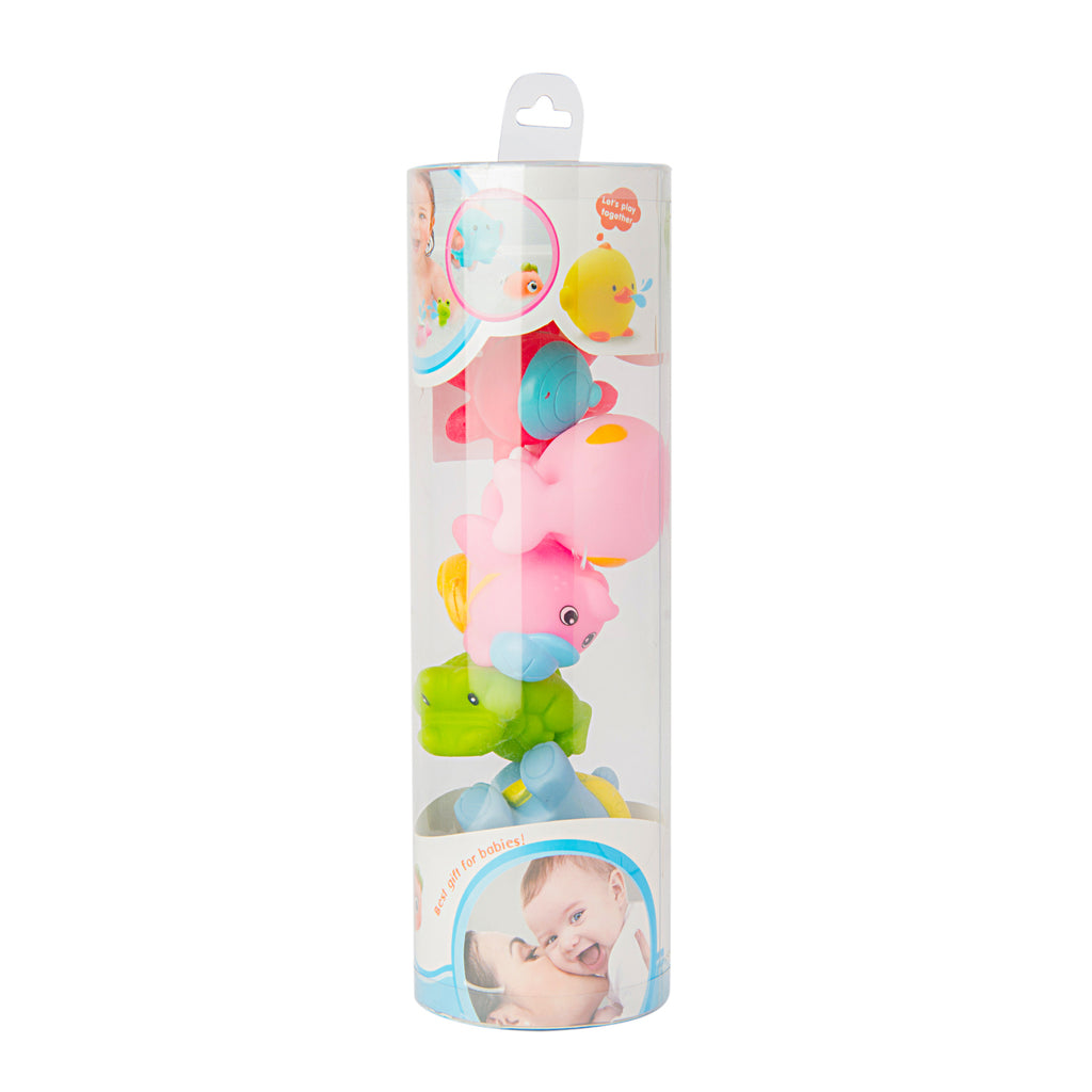 Baby Moo Animal Circus Multicolour 5 Pcs Bath Toy Set