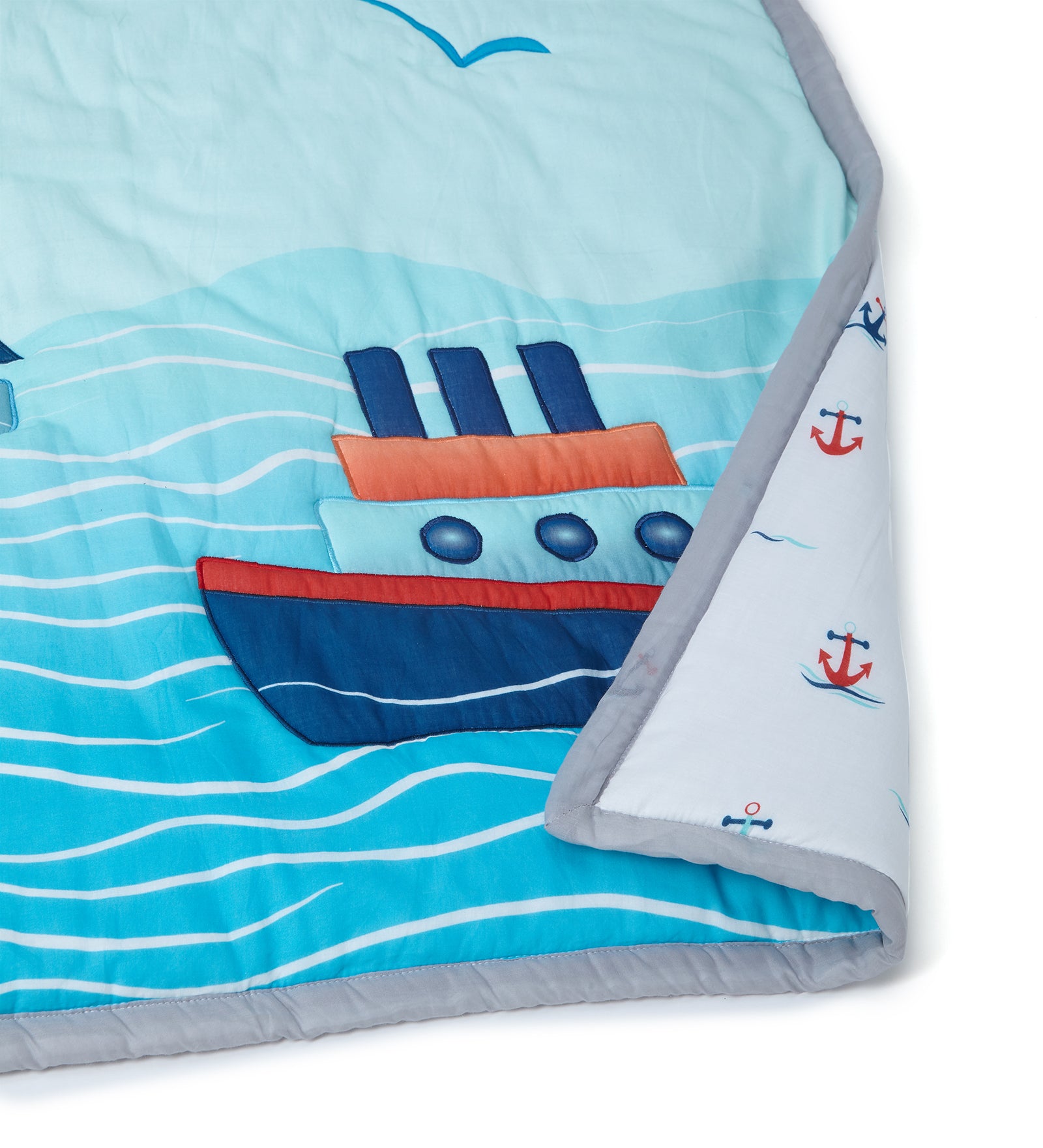 The White Cradle Organic Cotton Baby Quilt - Yacht