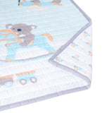 The White Cradle Organic Cotton Baby Quilt - Blue Koala