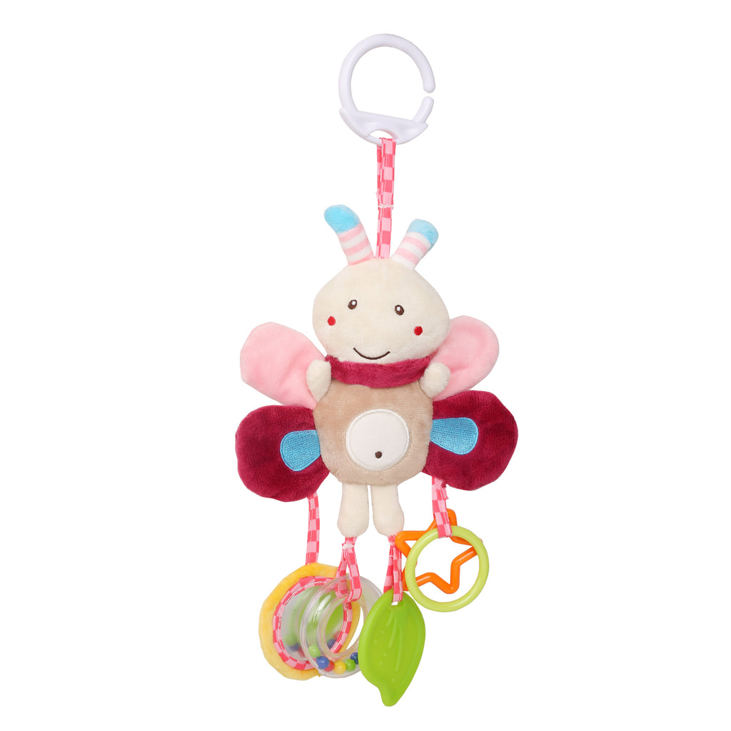 Baby Moo Butterfly Multicolour Hanging Toy With Teether