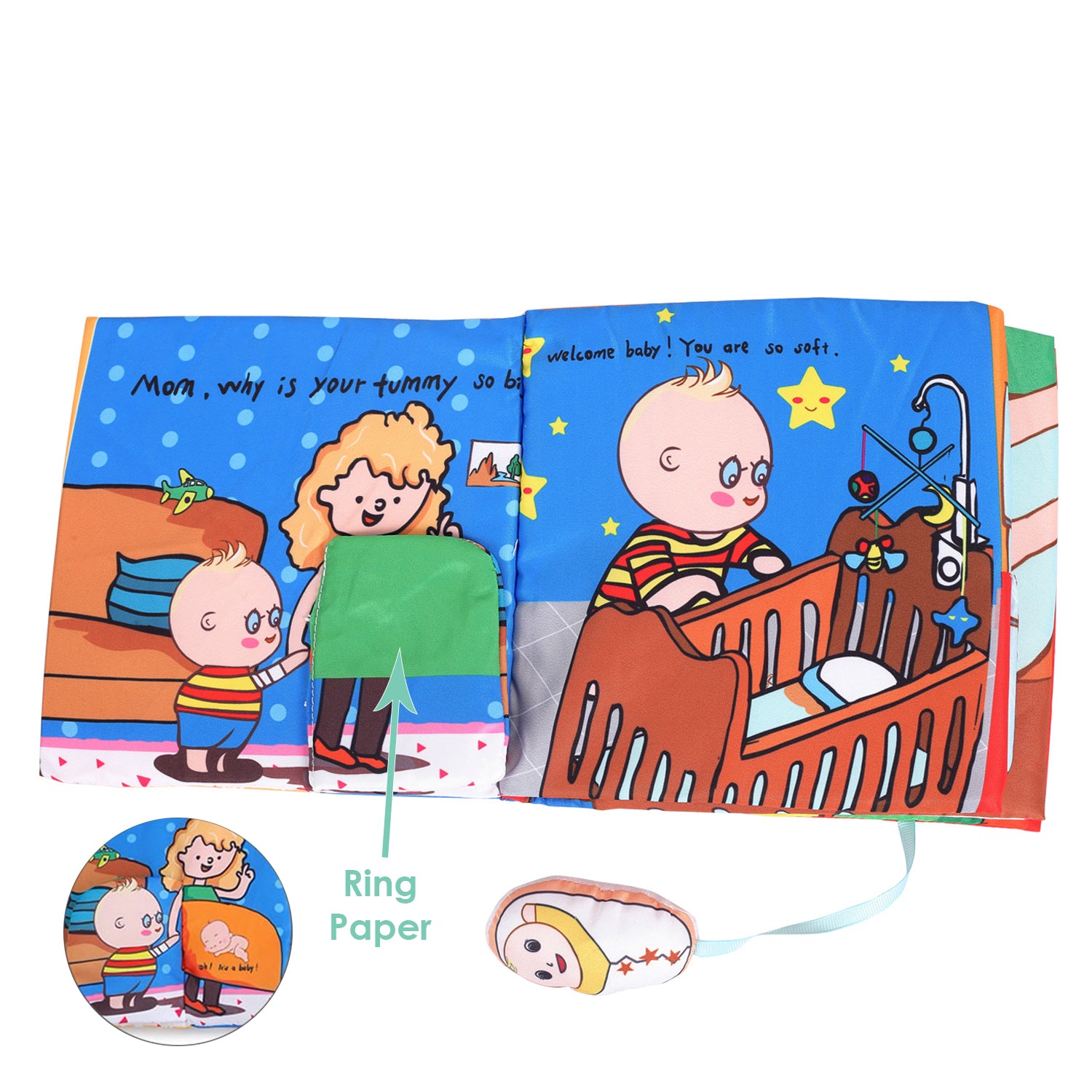Baby Moo Welcome New Baby Multicolour Activity Cloth Book