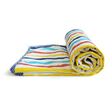 100% Cotton Reversible Single Blanket Dohar - Dots & Stripes