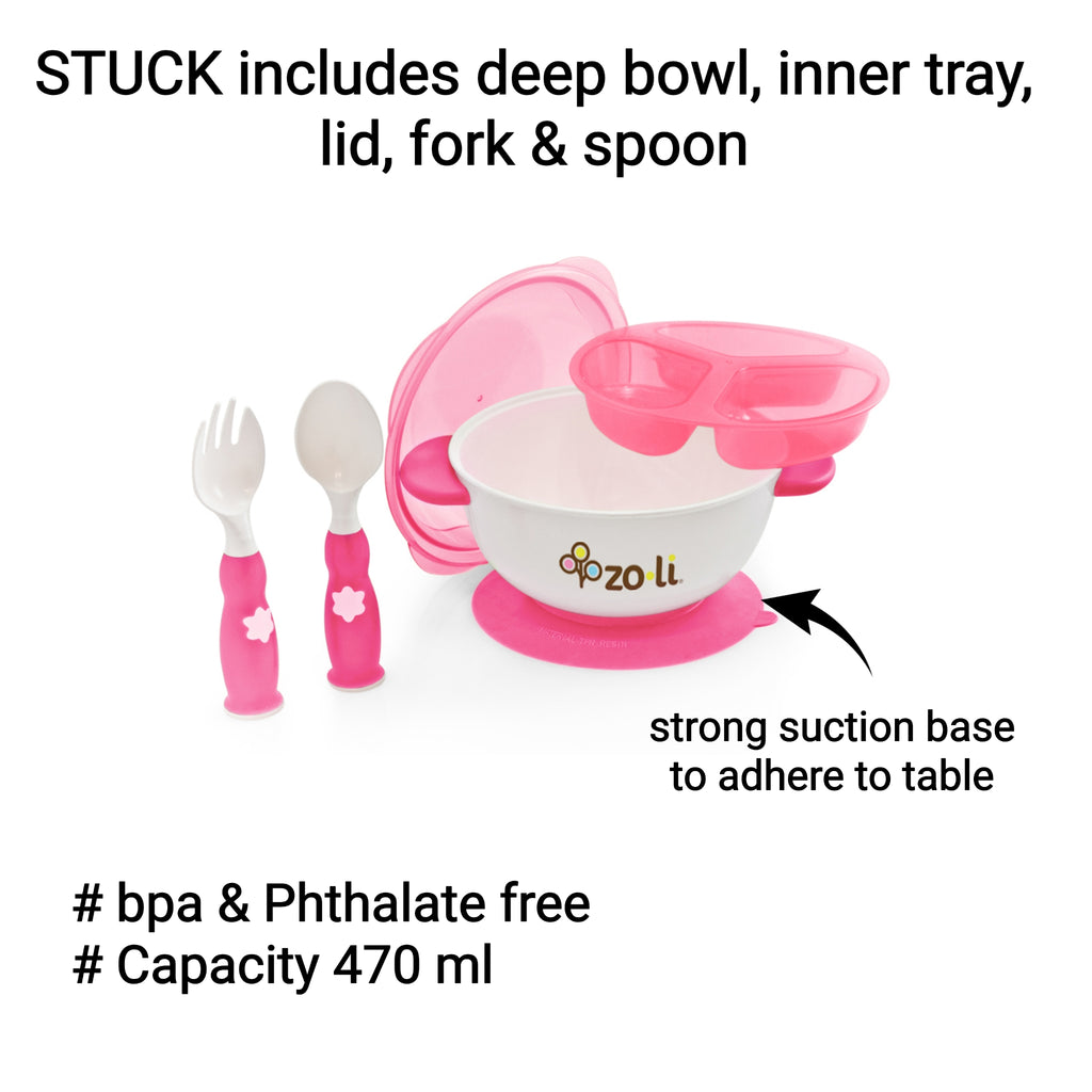 ZoLi STUCK Bowl Feeding Kit - Pink