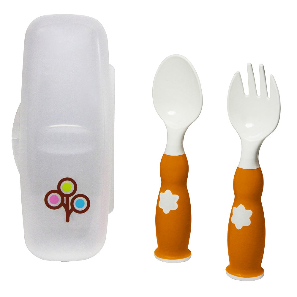 Zoli Fork & Spoon Set - Orange