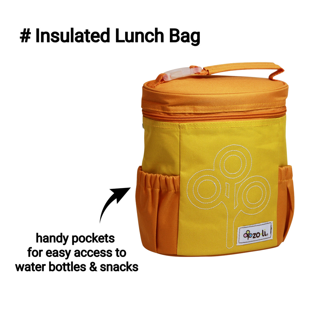 Zoli NOM NOM Insulated Lunch Bag - Orange