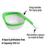 Zoli Mash Bowl and Spoon Kit - Green