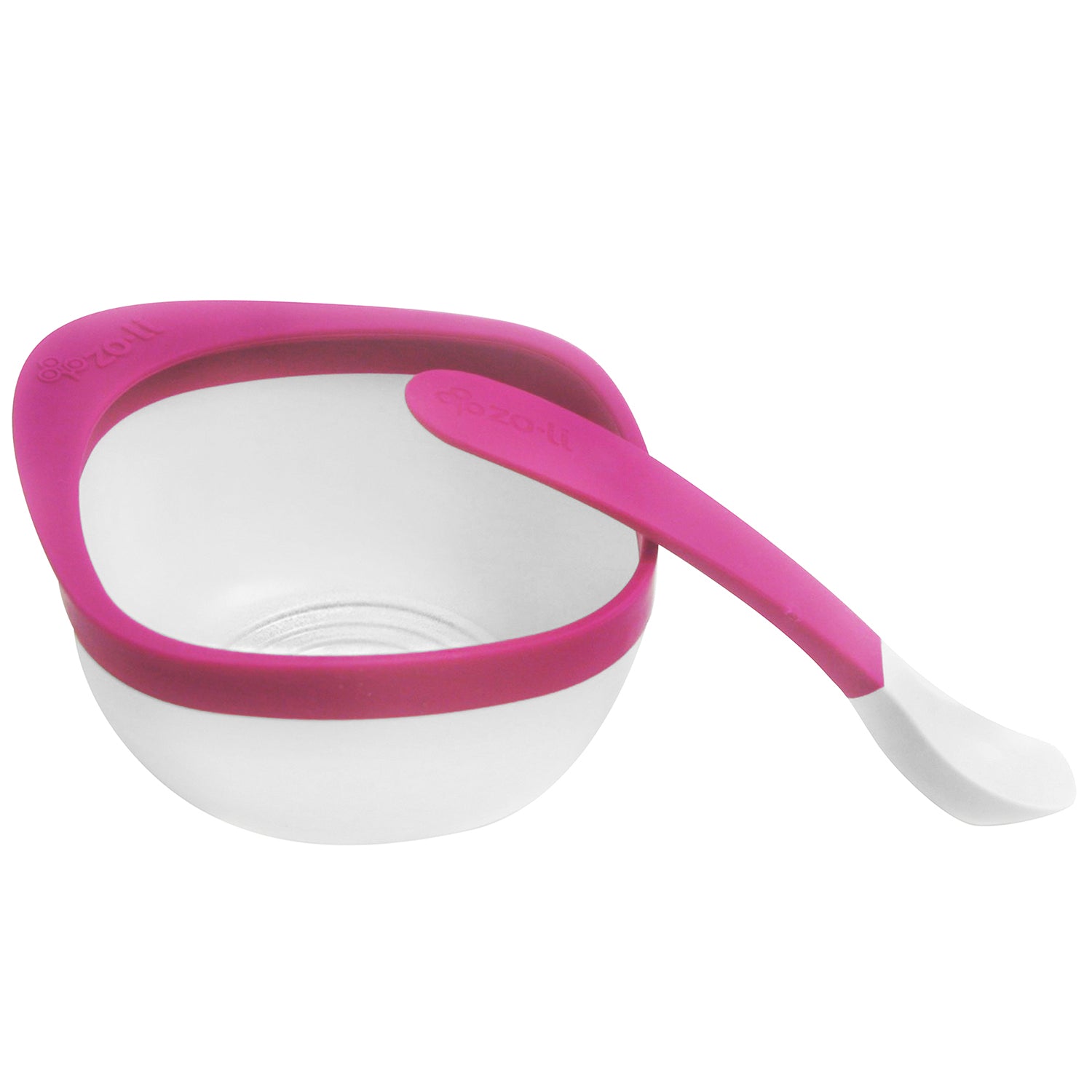 Zoli Mash Bowl and Spoon Kit - Pink