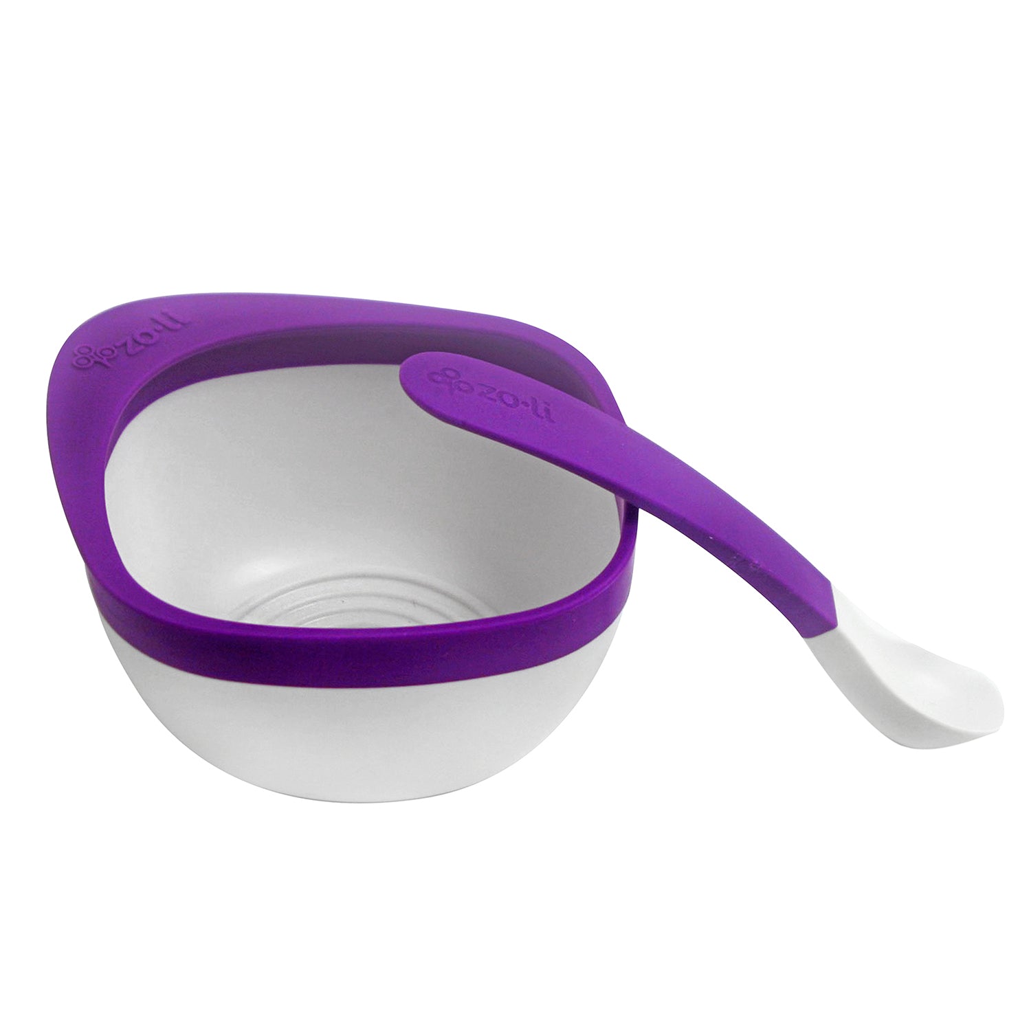 Zoli Mash Bowl and Spoon Kit - Purple