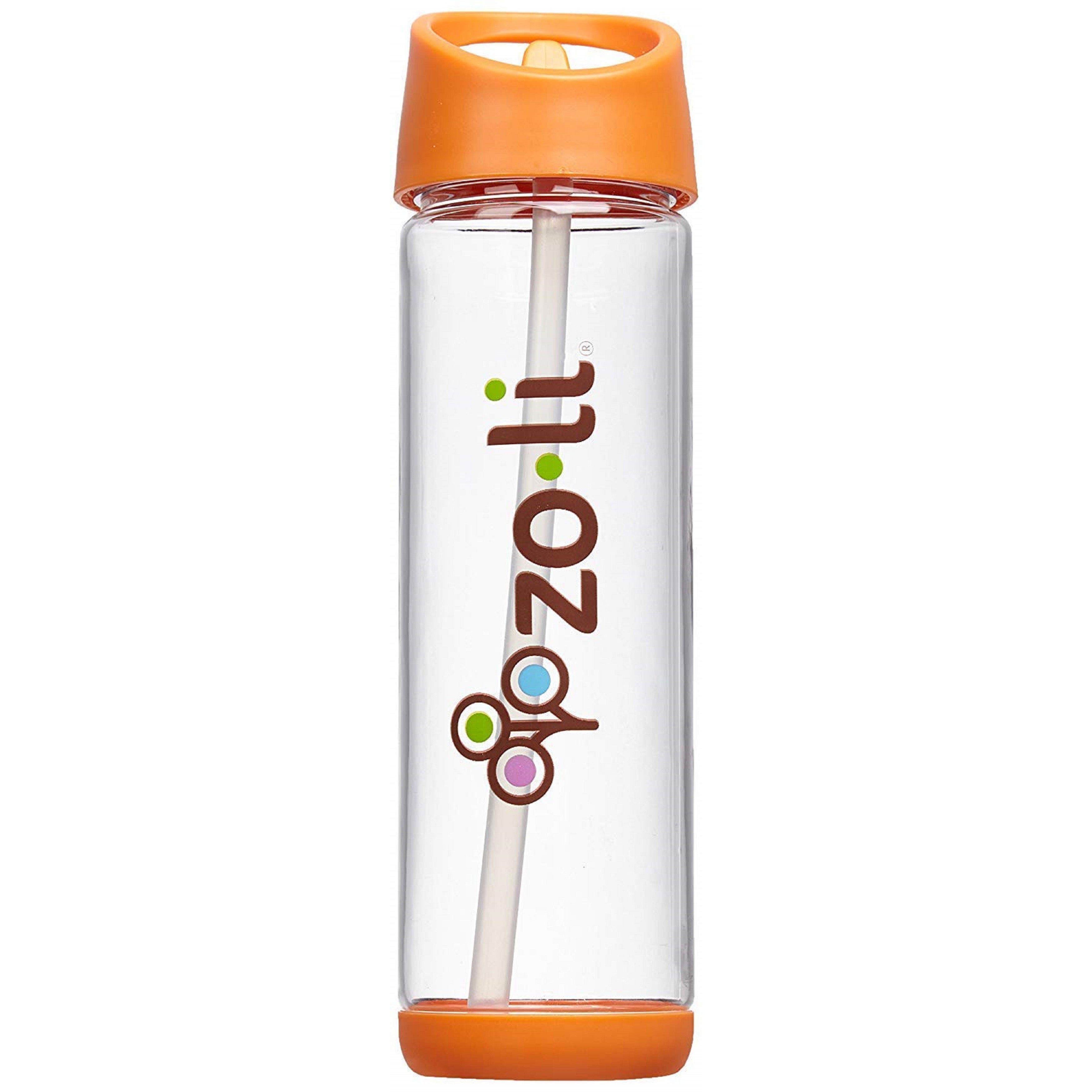 Zoli PIP Straw Water Bottle - Orange