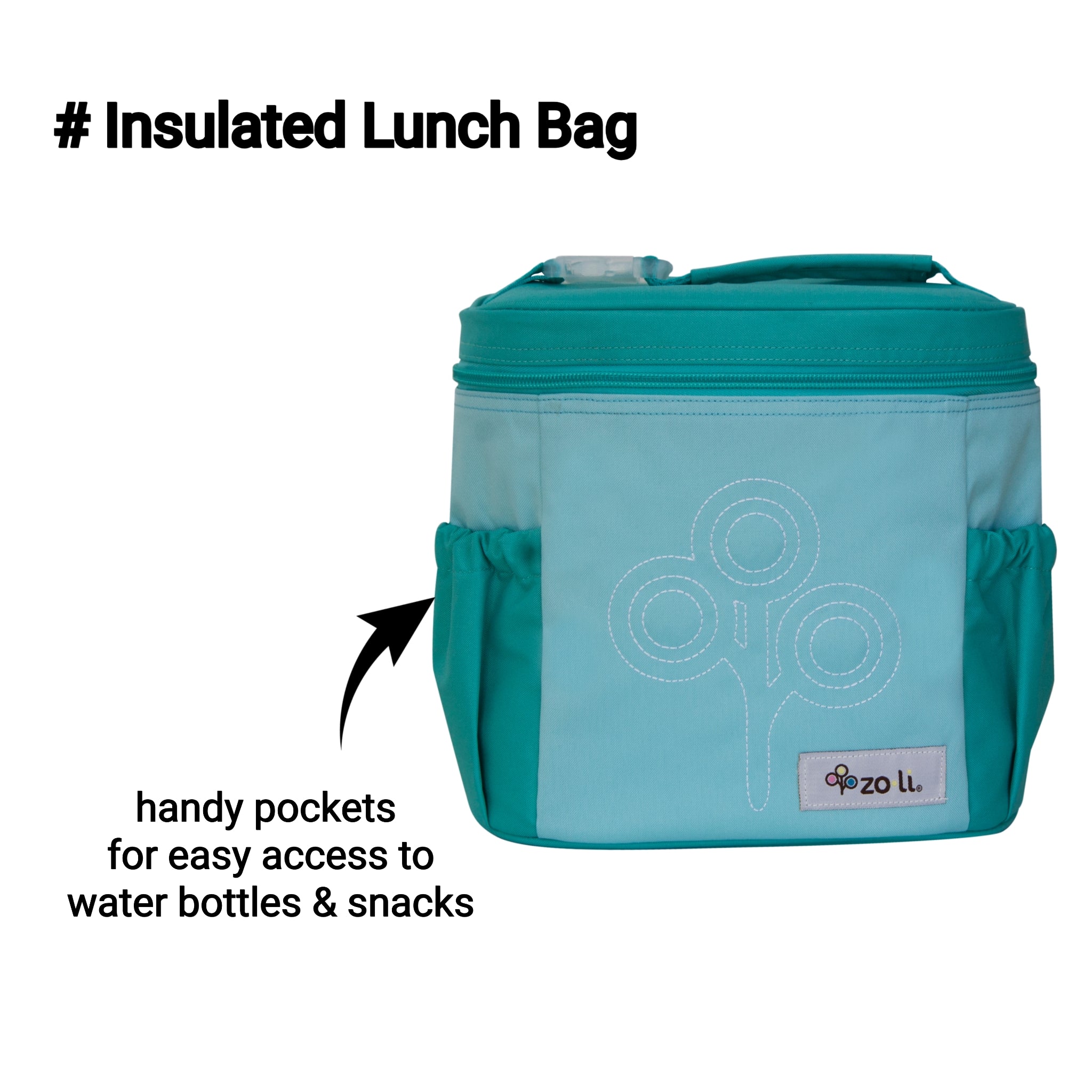 Zoli NOM NOM Insulated Lunch Bag - Mint