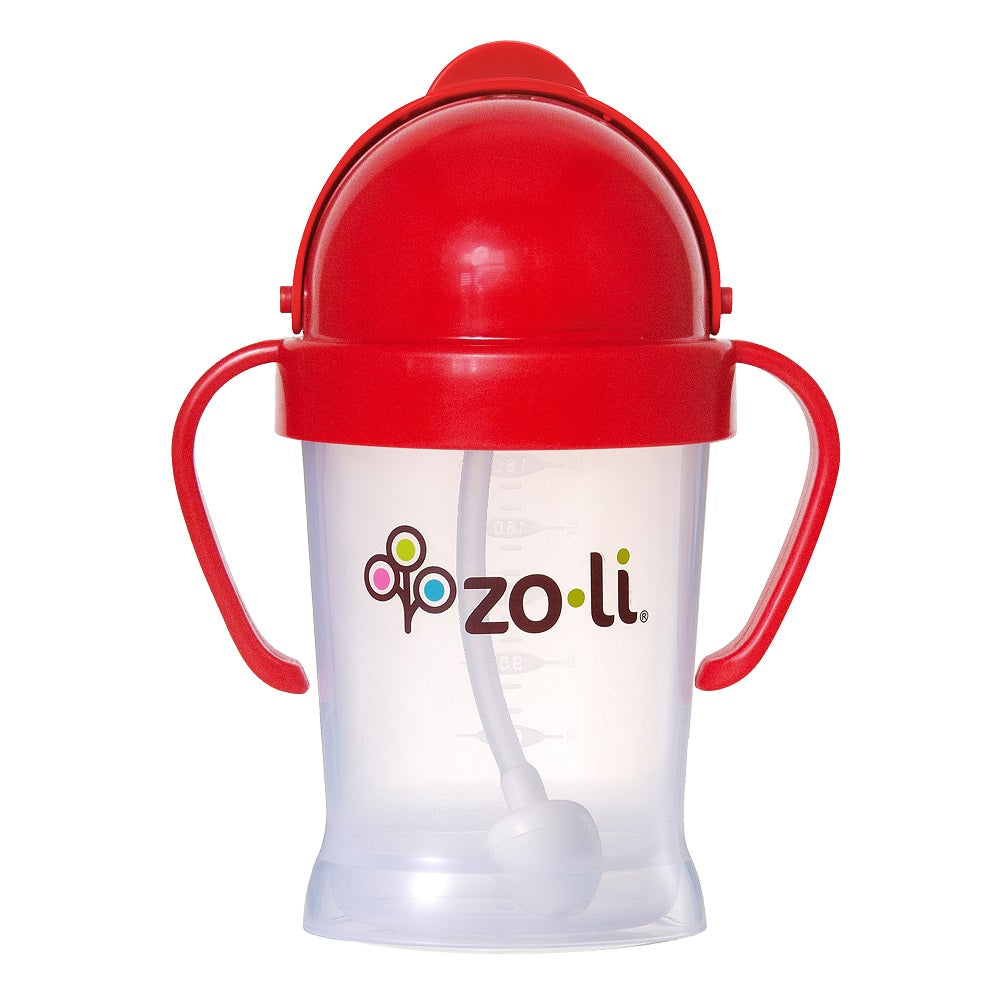 ZoLi BOT Straw Sippy Cup - Red