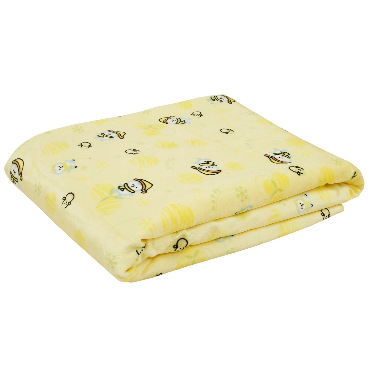 Baby Moo Snowman Yellow Double Sided Fur Blanket
