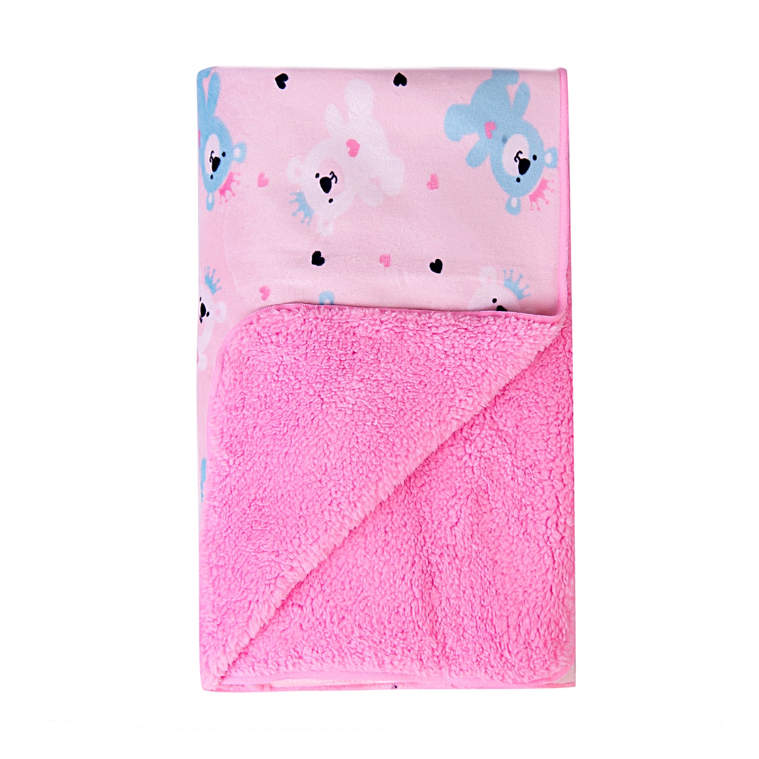 Baby Moo Royal Teddy Pink Fur Blanket