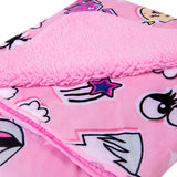 Baby Moo Unicorn Star Pink Fur Blanket