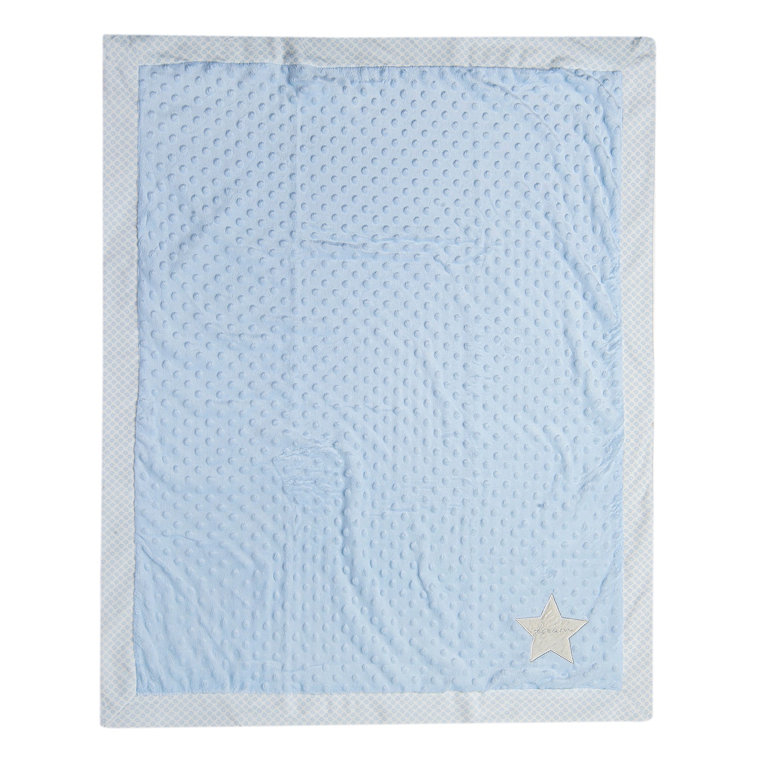 Baby Moo Dreaming Star Soft Reversible Bubble Blanket Blue