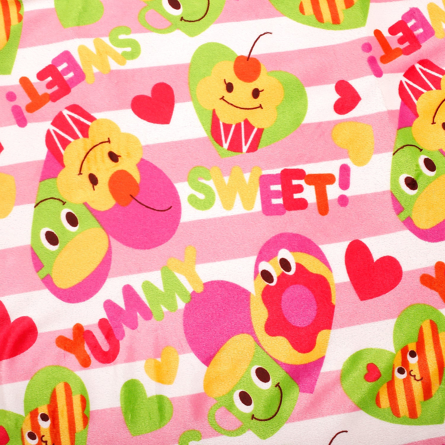 Baby Moo Sweet Cupcake Pink And Yellow Blanket