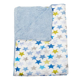 Baby Moo Star Blue And White Blanket