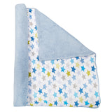 Baby Moo Star Blue And White Blanket