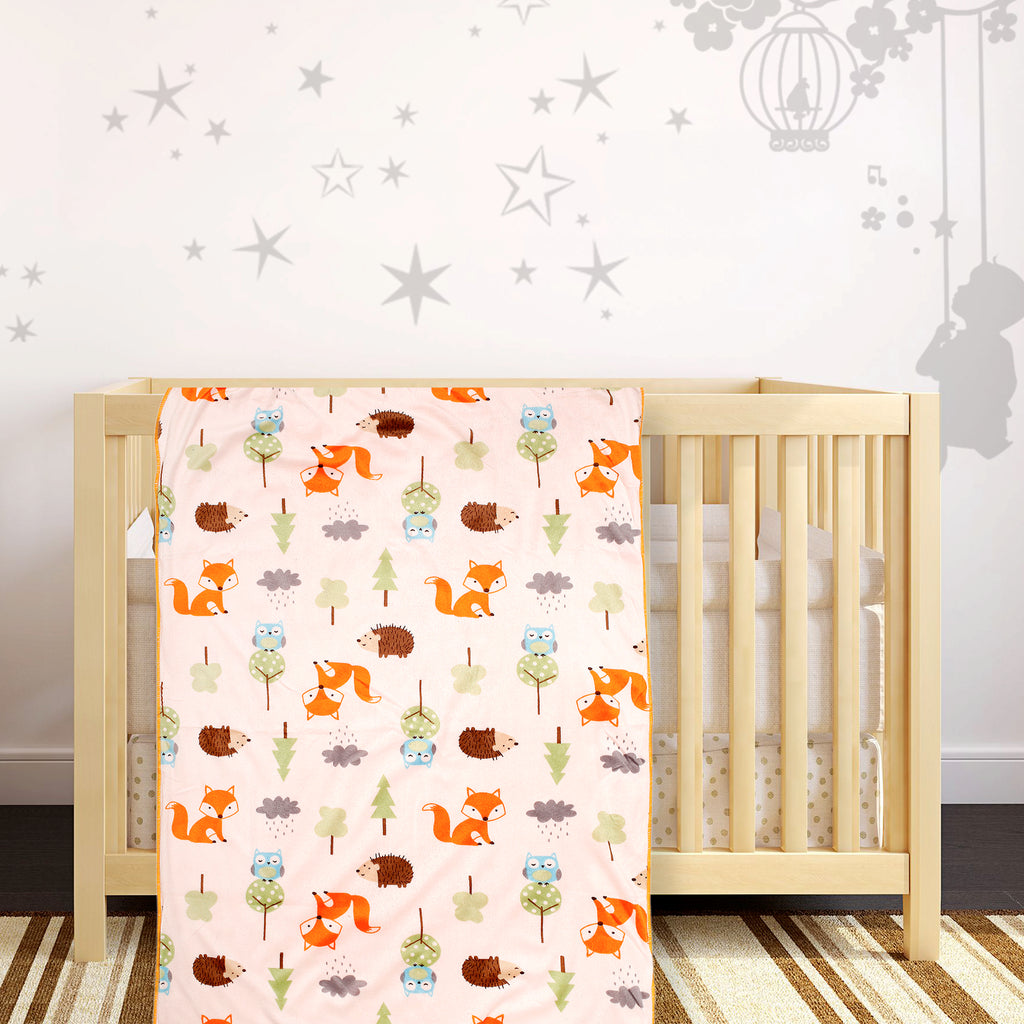 Baby Moo Porcupine Orange And White Blanket