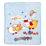 Baby Moo Sheep Blue Blanket
