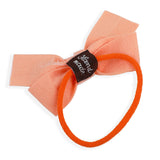 Baby Moo Solid Rubber Bands Hair Bows 2 Pcs - Orange