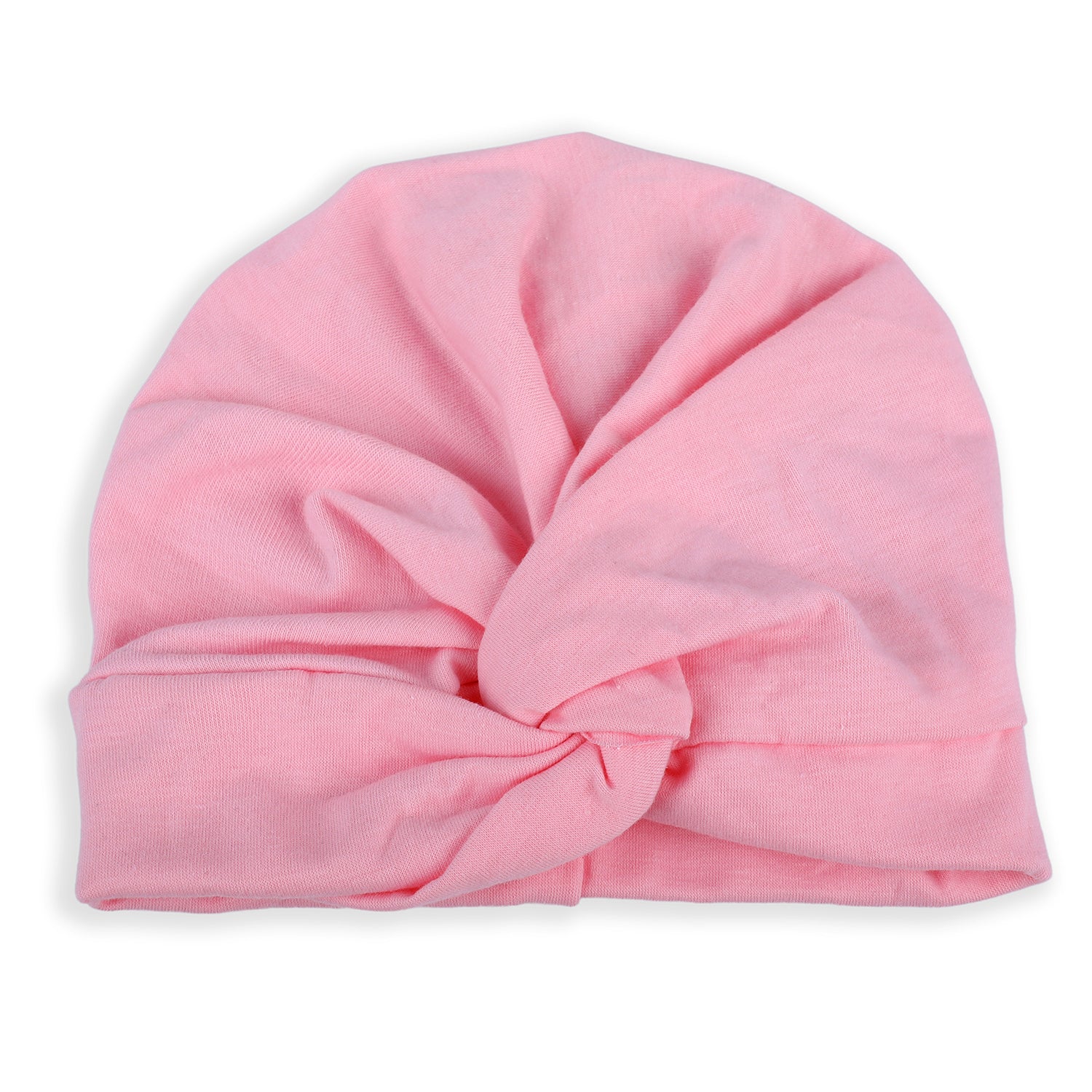 Baby Moo Cute Knotted Turban Cap Infant Beanie - Pink