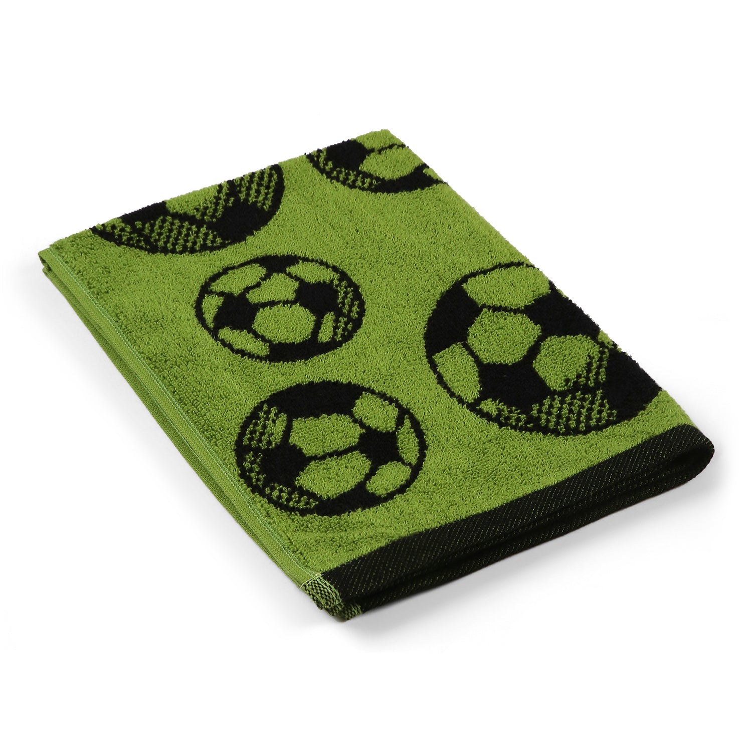 Bonheur Towels- Green Football - Hand/ Wash / Bath Towel
