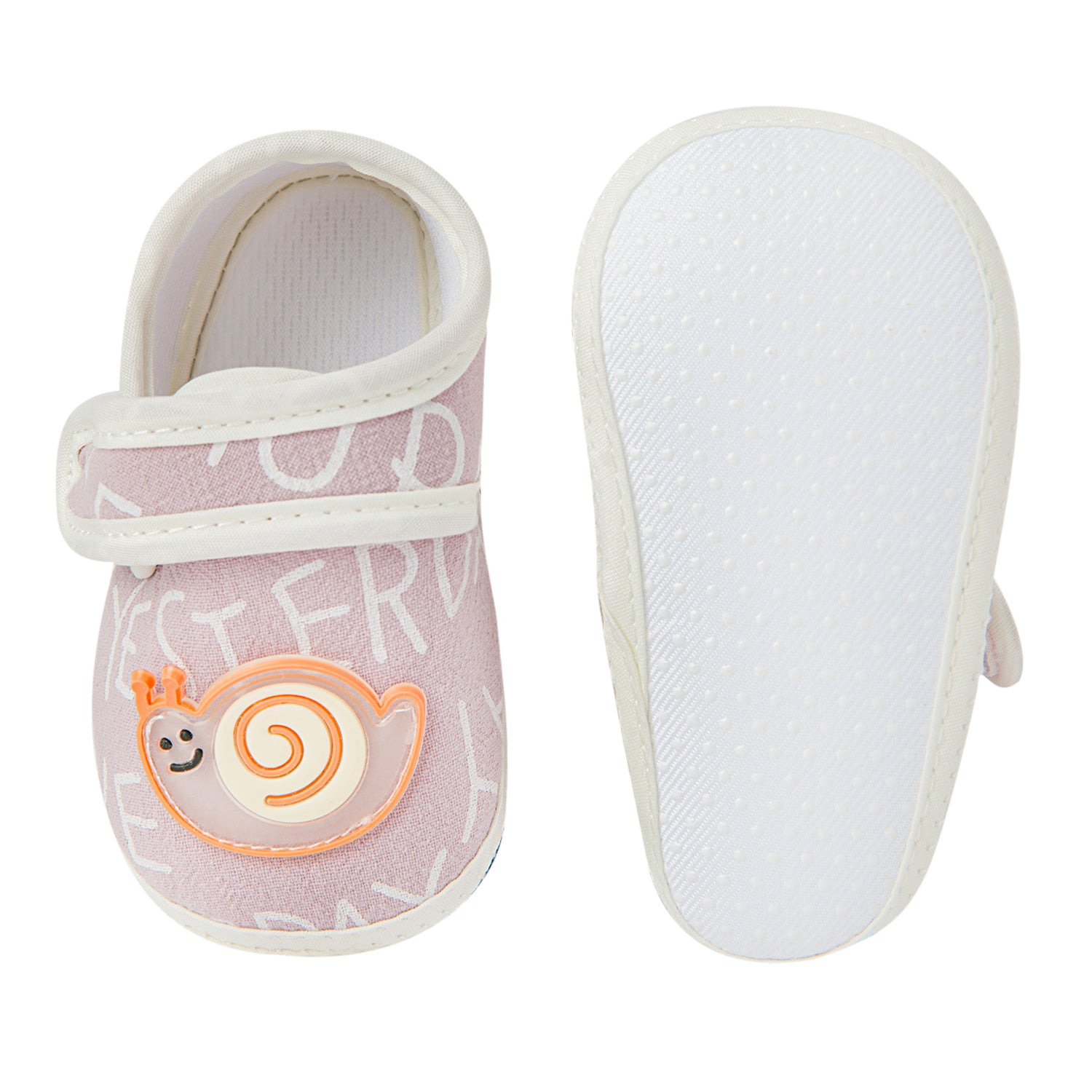 Baby Moo Happy Snail Mauve Booties