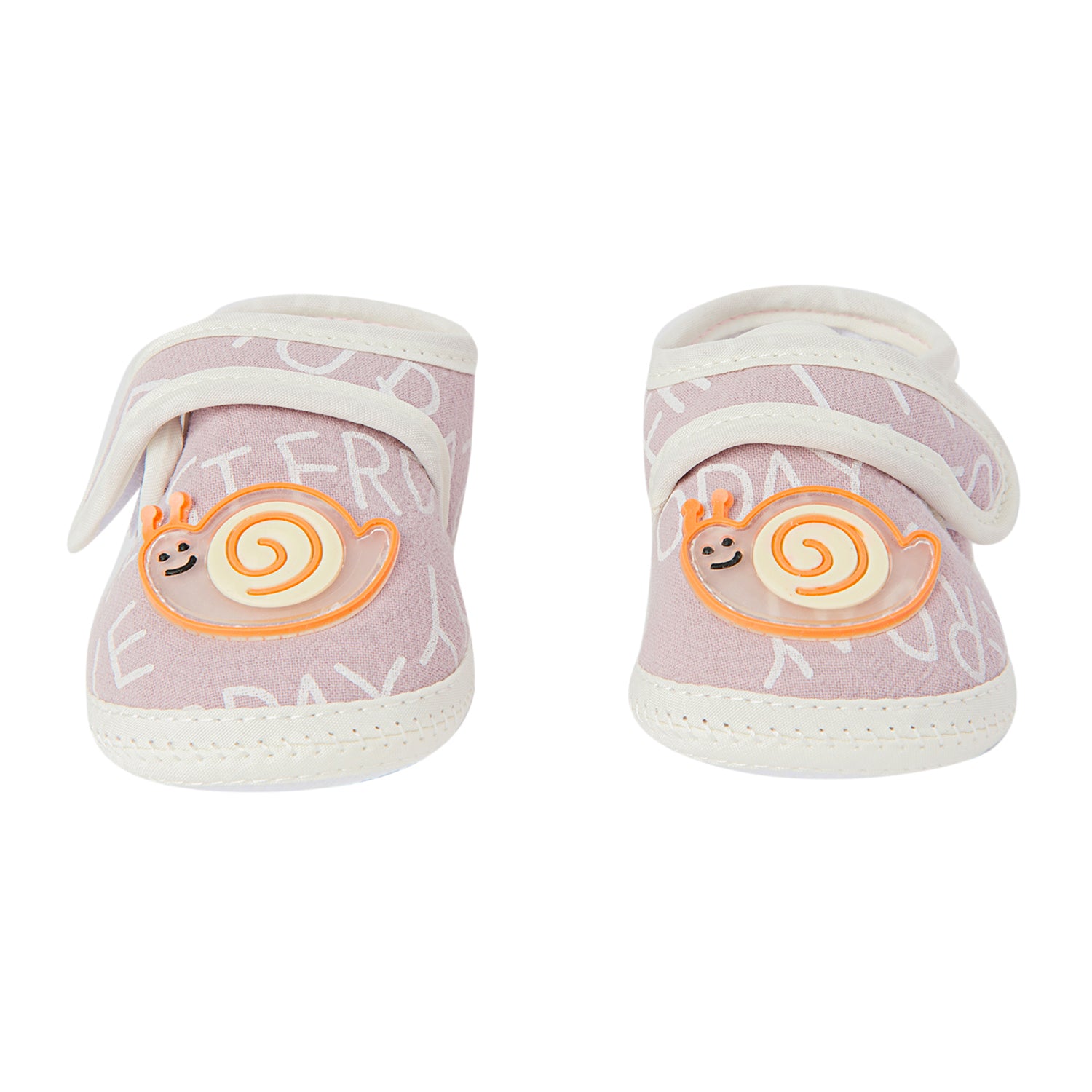 Baby Moo Happy Snail Mauve Booties