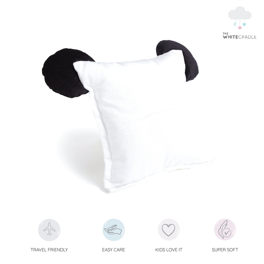 The White Cradle Soft Toys for Baby's Cot - Animal Designs, Organic Cotton Fabric, Softest Fiber Filling, No Sharp Edges, Safe for Children, Attractive for Crib/Bed Decoration, Washable - Panda