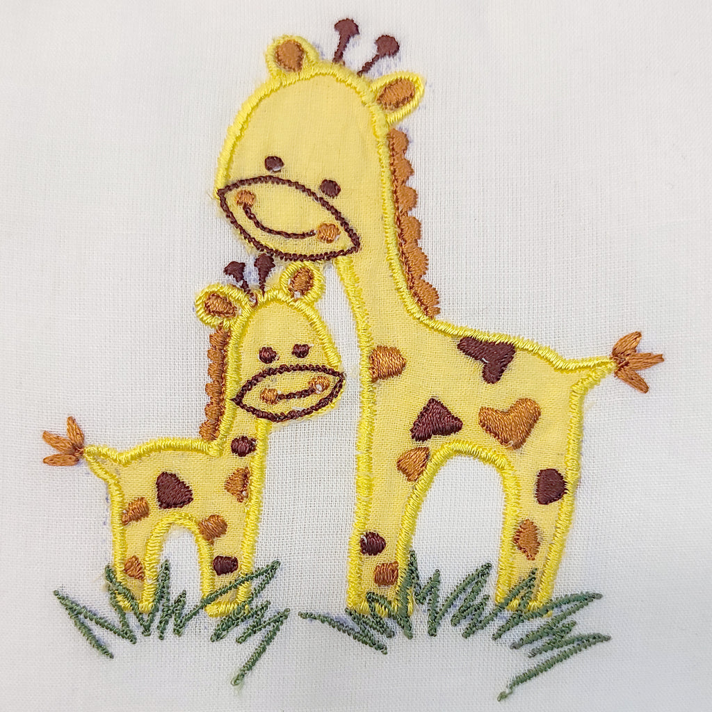 The White Cradle Cot Pillow + 2 Bolsters Set with Fillers - Organic Cotton Fabric, Softest Fiber Filling, Protective Comfort - Giraffe