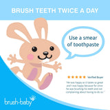 Brush Baby Teething Toothpaste (0-2 Yrs) 50Ml Tooth Paste White Birth+ to 24M