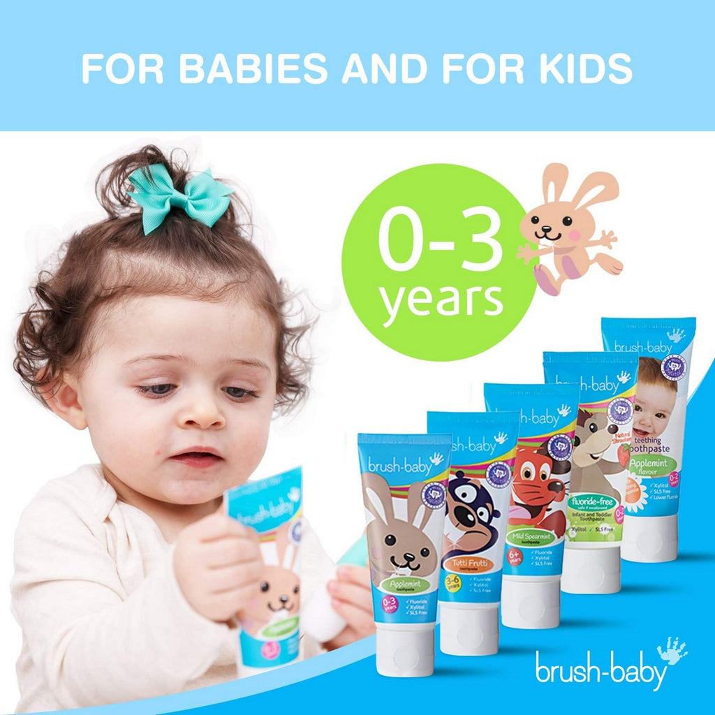 Brush Baby Teething Toothpaste (0-2 Yrs) 50Ml Tooth Paste White Birth+ to 24M