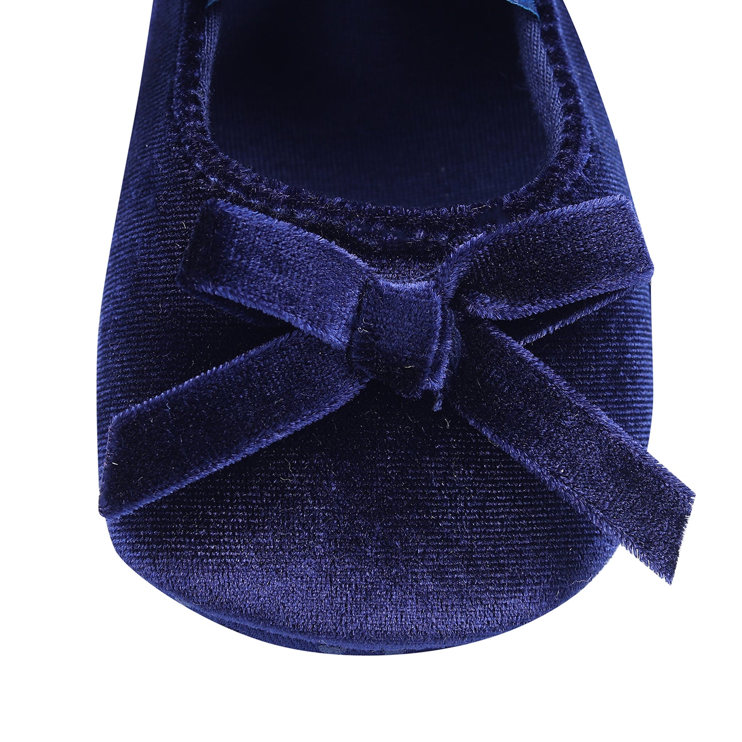 Baby Moo Princess Bowknot Premium Infant Girls Anti-Slip Ballerina Booties - Blue