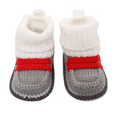 Baby Moo Smart Grey And Red Socks Booties