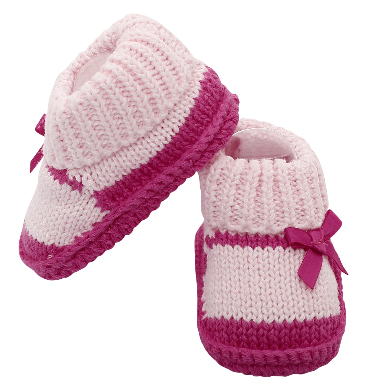 Baby Moo Sweet Bows Pink Socks Booties