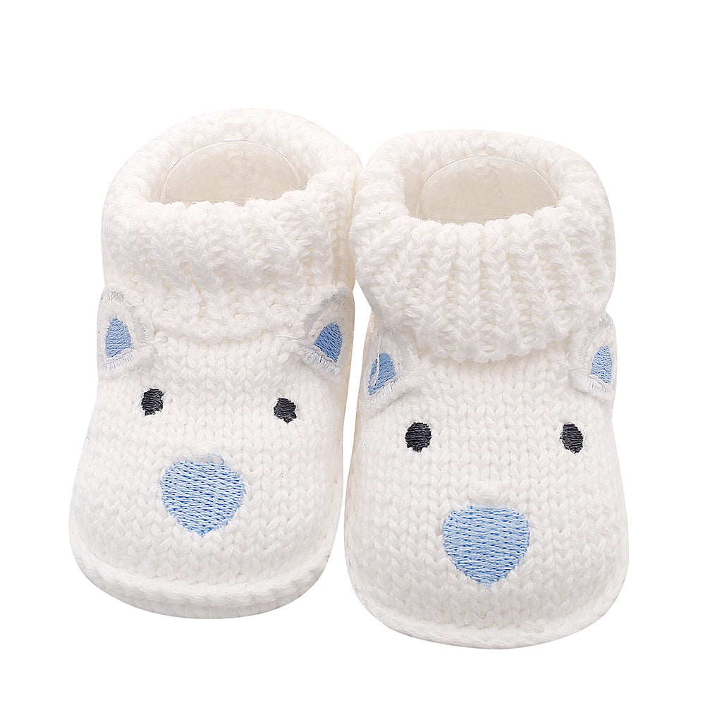Baby Moo Polar Bear White Socks Booties