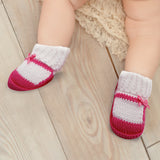 Baby Moo Sweet Bows White And Pink Socks Booties