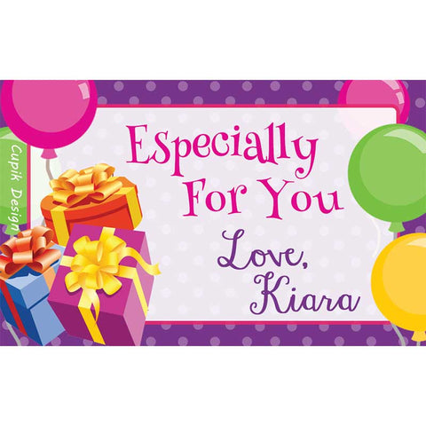 Personalised Gifts & Balloons Return Gift Labels - Set of 20