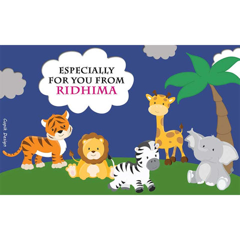 Personalised Jungle Safari Return Gift Labels - Set of 20