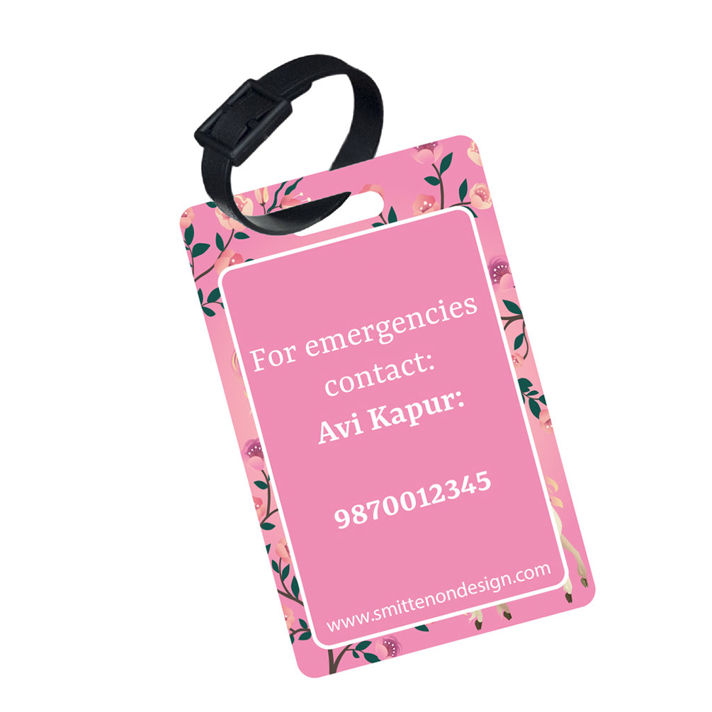 Unicorn Field Pink Bag Tags (set of 2)